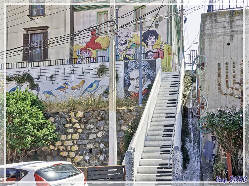 20/03/2022 : suite de la balade dans les ruelles de la colline Cerro Conception - Valparaiso - Chili