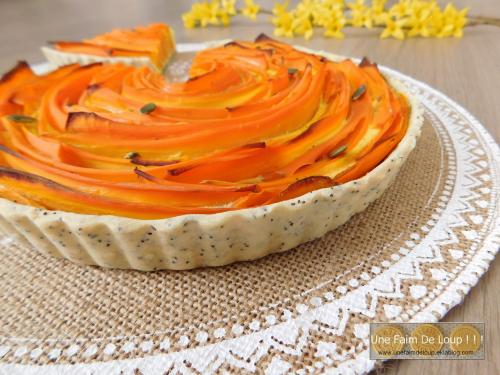 Tarte aux carottes & chèvre frais