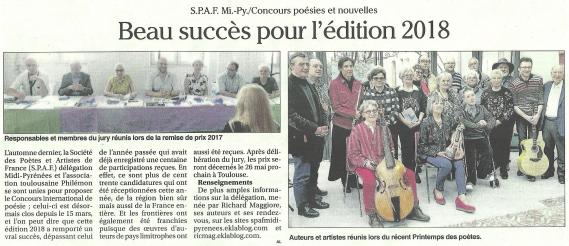 ECHOS DU CONCOURS