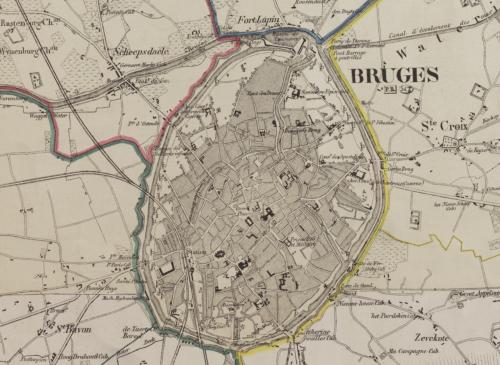 Brugge (Vandermaelen, 1846-1854)(geopunt.be)