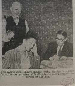 Chez les spirites Grenoblois (Dauphiné libéré, 4 septembre 1946)