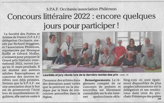 ANNONCES DU CONCOURS