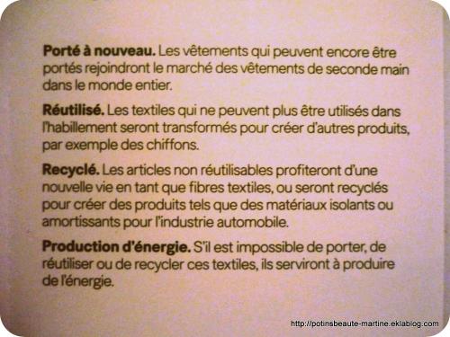 H&M recycle vieux vêtements repart avec d'achat