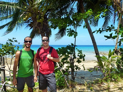 vue sur la plage depuis "my friend place" notre guesthouse