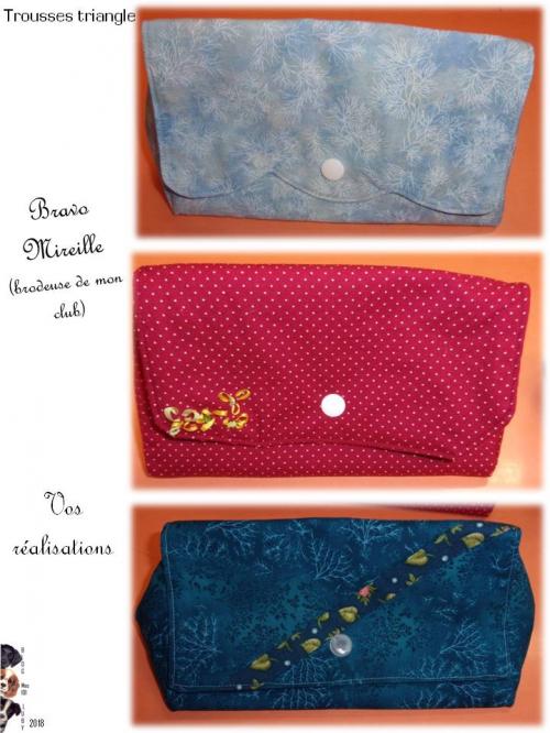 Trousse Triangle : Bravo Emeline, Mireille et Véro