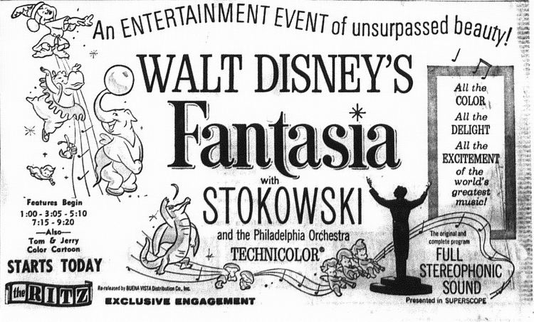 FANTASIA BOX OFFICE USA 1964