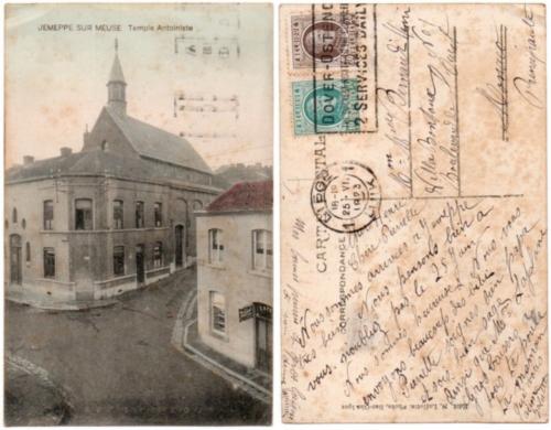Temple Antoiniste - carte écrite 1923