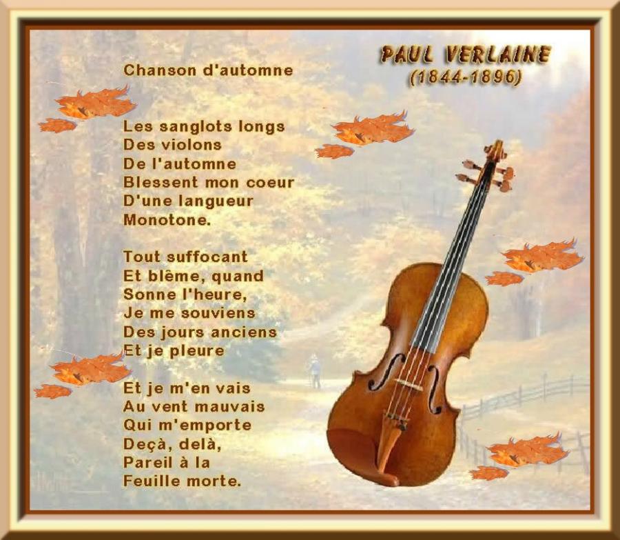 "Chanson d'Automne" poème de Paul Verlaine