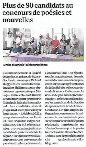 ECHOS DU CONCOURS 2022