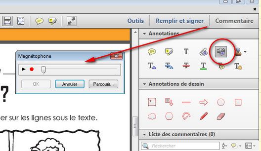 Annotation d'un document PDF avec Adobe Reader XI