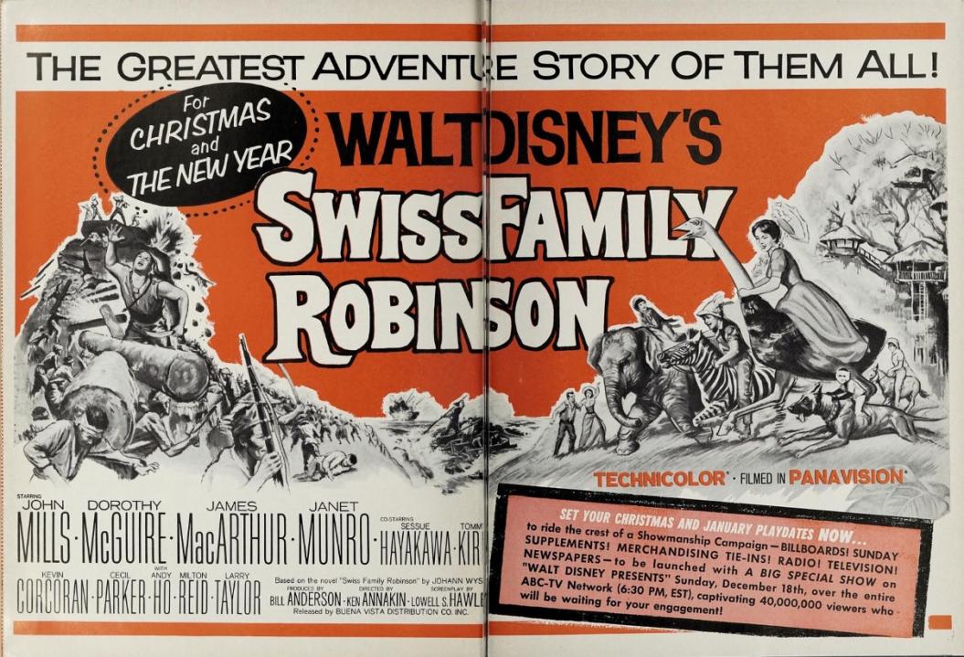 SWISS FAMILY ROBINSON BOX OFFICE USA 1960
