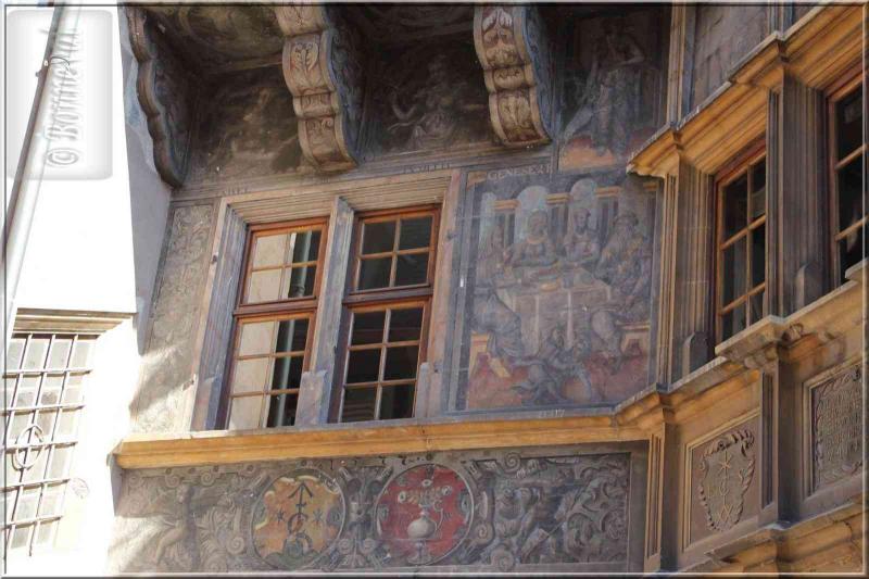 Alsace Haut-Rhin Colmar Maison Pfister peintures de la façade