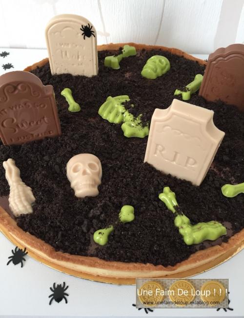 Tarte cimetière d'halloween