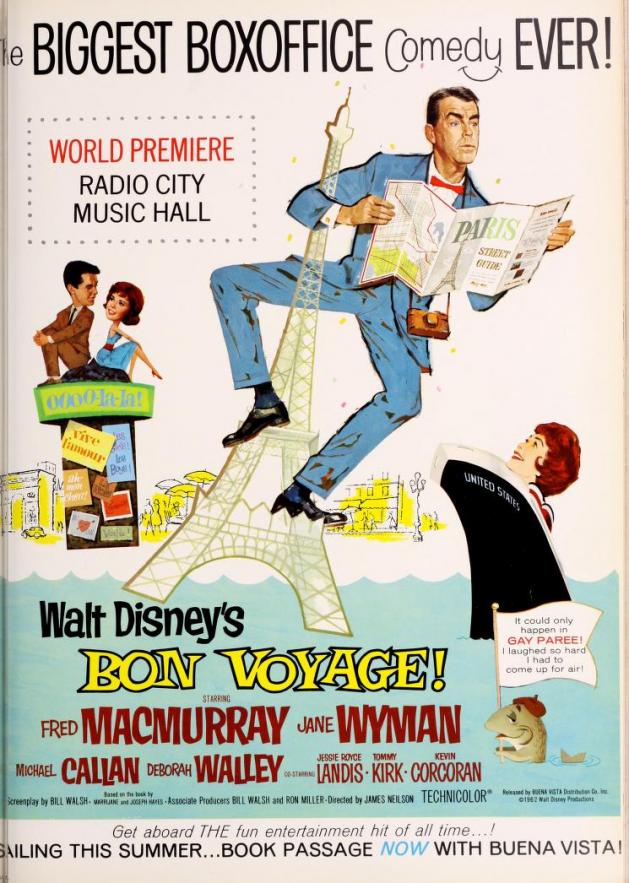 BON VOYAGE BOX OFFICE USA 1962
