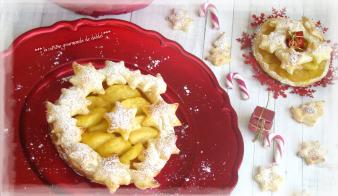COURONNE DE NOËL FAÇON FEUILLETÉE AUX POMMES