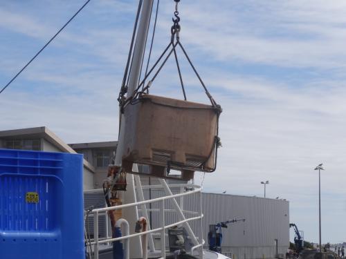 Retour de la peche aux thons sur le port de la Turballe