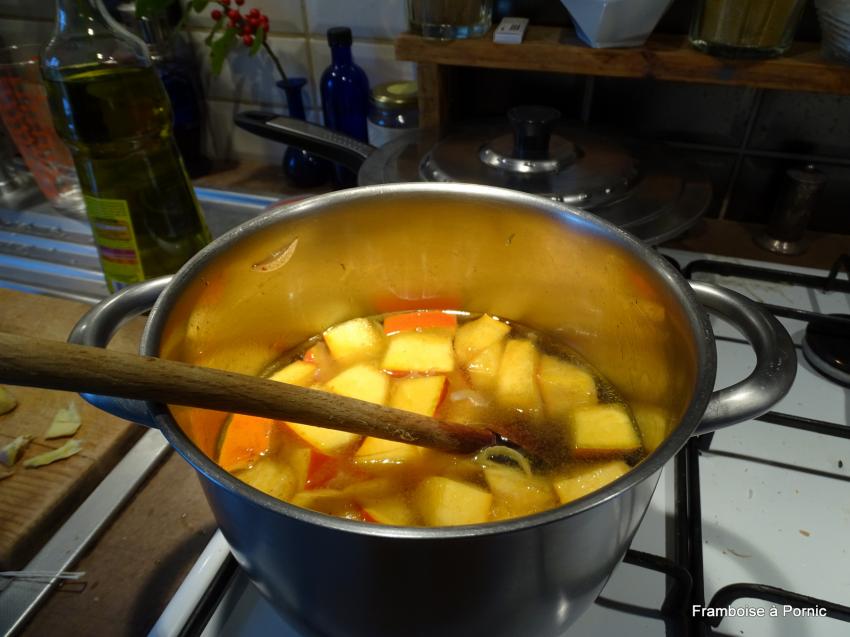 Potage potiron cannelle gingembre 
