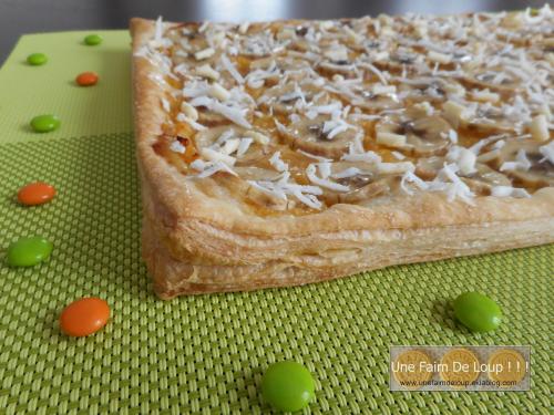 Tarte feuilletée banane exotique