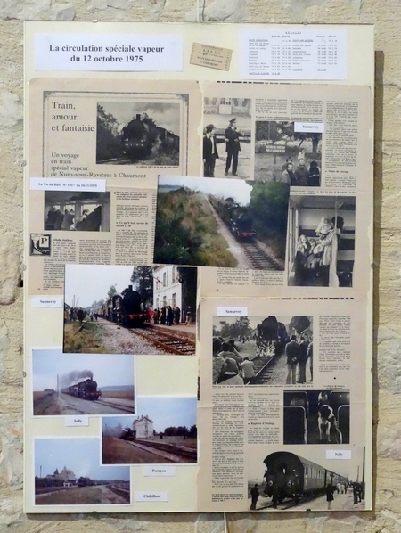 Une très belle exposition sur les 150 ans de la voie ferrée de Ravières à Châtillon sur Seine, à eu lieu Jully, dans l'Yonne