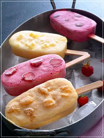 SUCETTES GLACÉES AUX FRUITS,POPSICLES