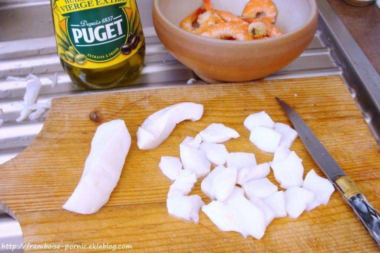 Gambas Blanc d'encornet à la plancha