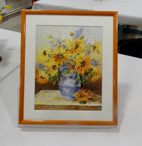 L'exposition des peintres de l'atelier peinture à l'huile de Sainte Colombe sur Seine...