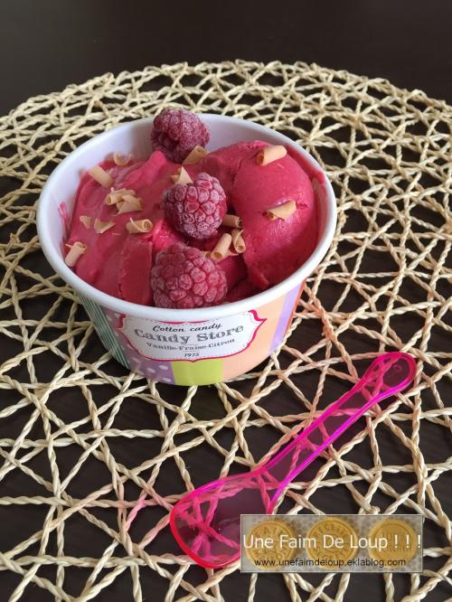 Glace minute à la framboise 