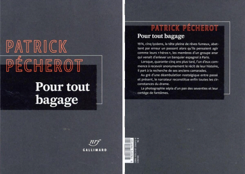 Patrick pécherot, Pour tout bagage, Gallimard, 2022