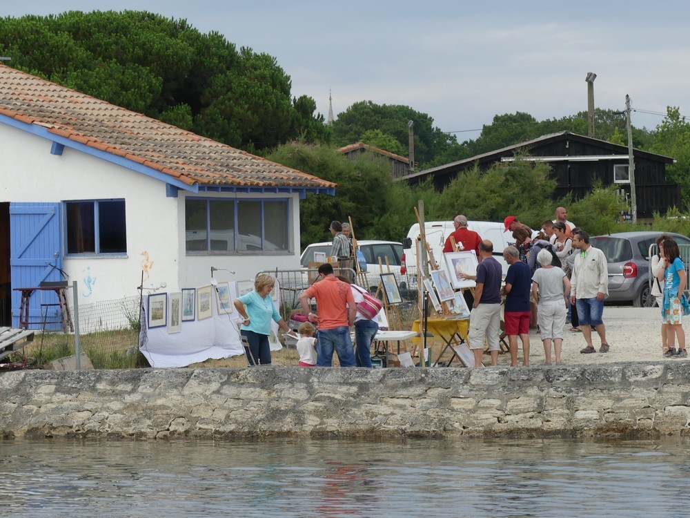 Le port ostréicole à Arès et les peintres...