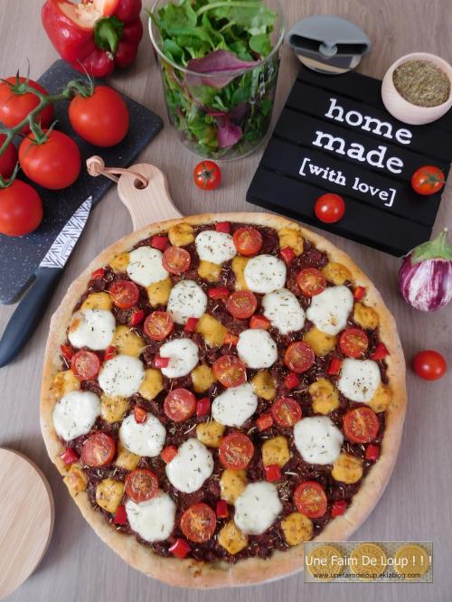 Pizza bolognaise végétale