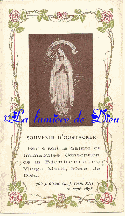 Acte de consécration à Marie Immaculée