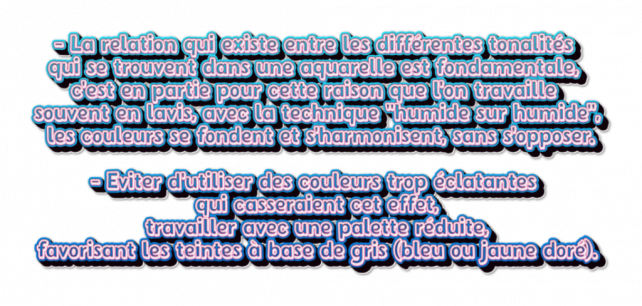 Dessin et peinture - vidéo 4377 : Comment peindre l'atmosphère d'un village japonais (ombre et lumière) ? - aquarelle.