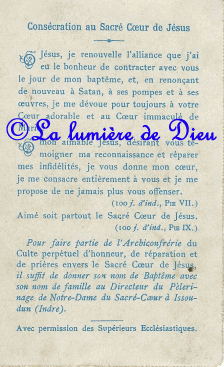 Consécration au Sacré Cœur de Jésus (2)