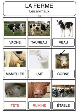 Vocabulaire - La ferme