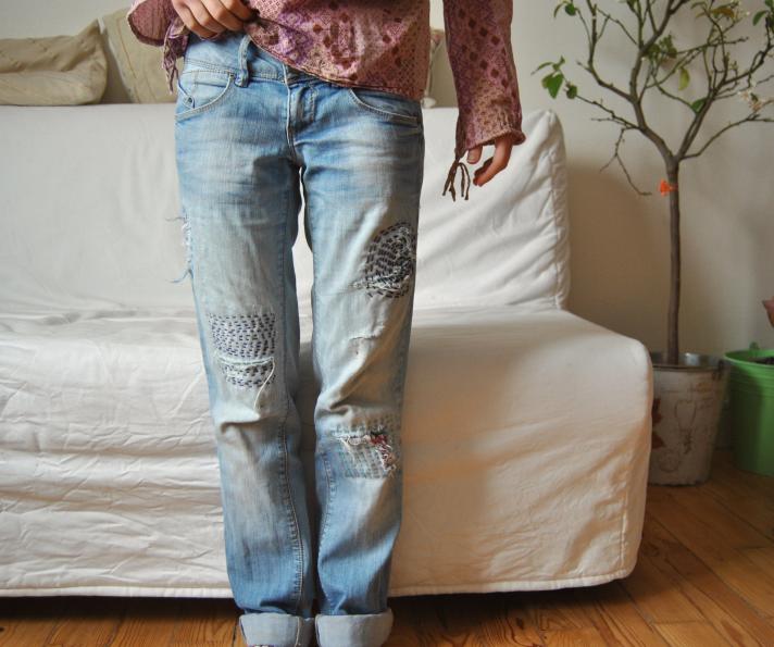 Quand reprise mieux l'originale comment réparer jean troué