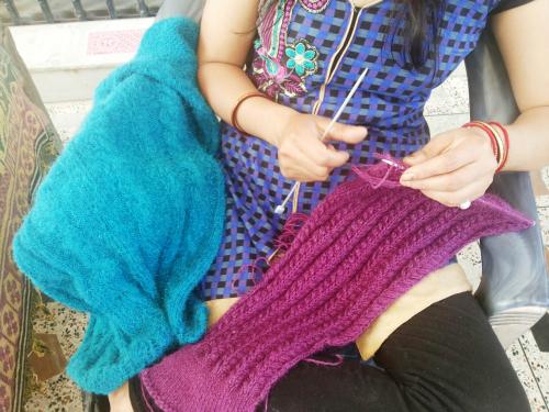Le tricot indien de New Dehli 