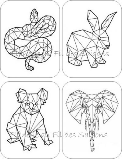 Cartonnettes Animaux à colorier !