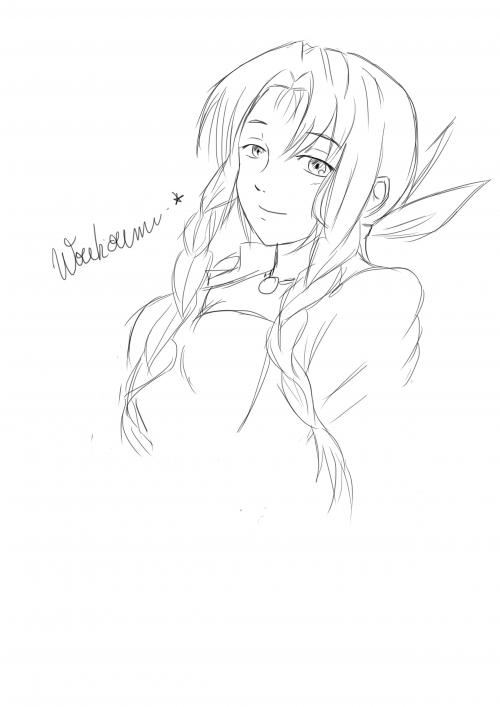 • Croquis personnages de l'histoire ''l'enfant sourd et l'elfe" [Personnages]