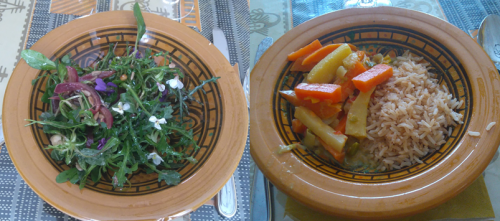 Yoga et salades sauvages