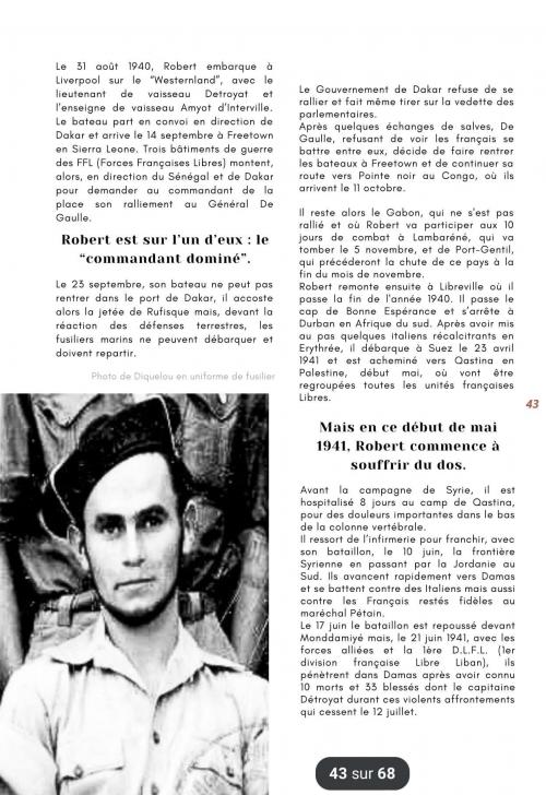 * Histoire de Robert DIQUELOU (BFM, 1er RFM)