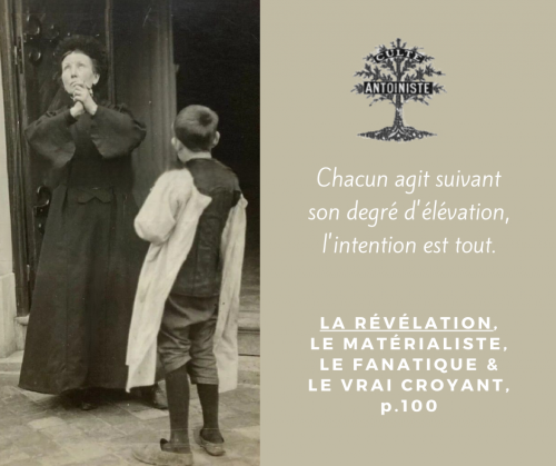 La Révélation, Le matérialiste, le fanatique & le vrai croyant (p.100)