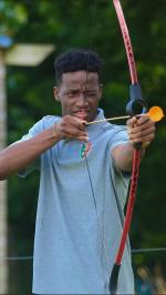 Ouattara Dognimin Romaric "Moussa" en rééducation lors du Stage du MCA à Rennes
