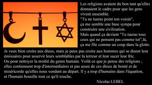 Les religions par Nicola Lebel