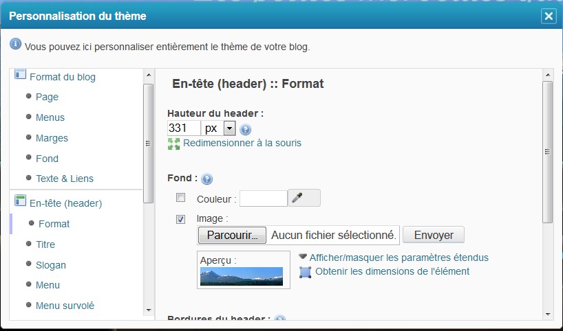 Exemple de thème à l'usage des débutants