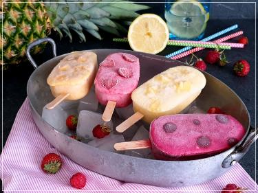 SUCETTES GLACÉES AUX FRUITS,POPSICLES