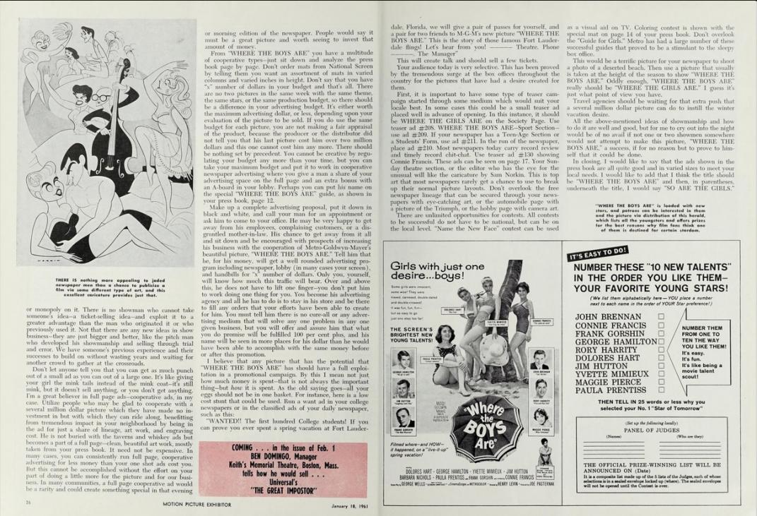 BOX OFFICE USA DU 18 JANVIER 1961 AU 24 JANVIER 1961