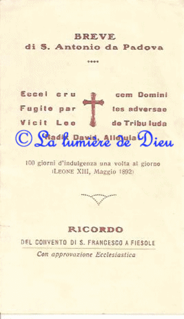 Breve di S. Antonio da Padova