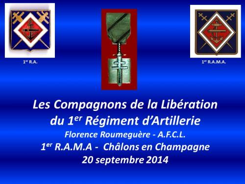 * Les Compagnons de la Libération du 1er Régiment d'artillerie