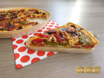 Tarte aux poivrons et chorizo