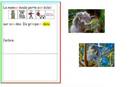 Lecture et pictogrammes, niveau 2